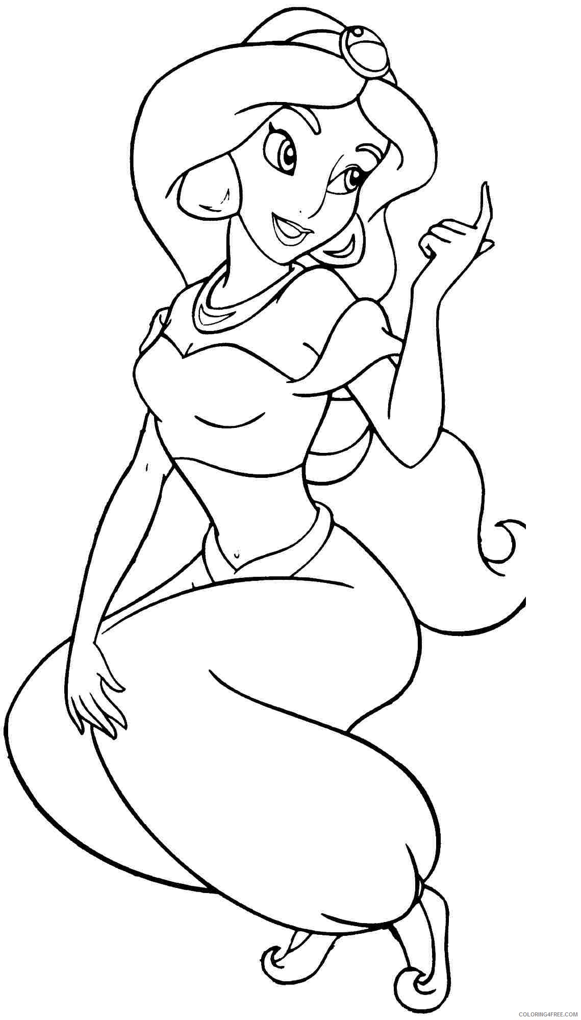 printable jasmine coloring pages Coloring4free