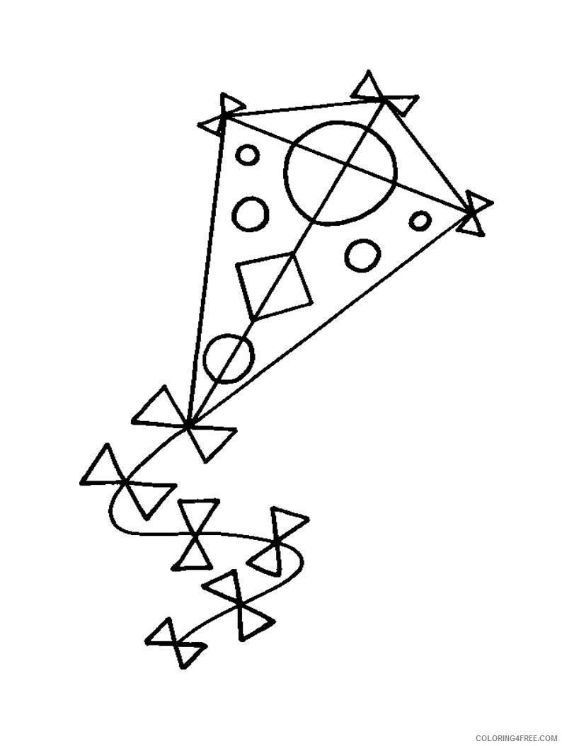 printable kite coloring pages for kids Coloring4free