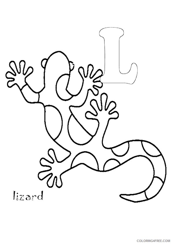 printable lizard coloring pages for kids Coloring4free