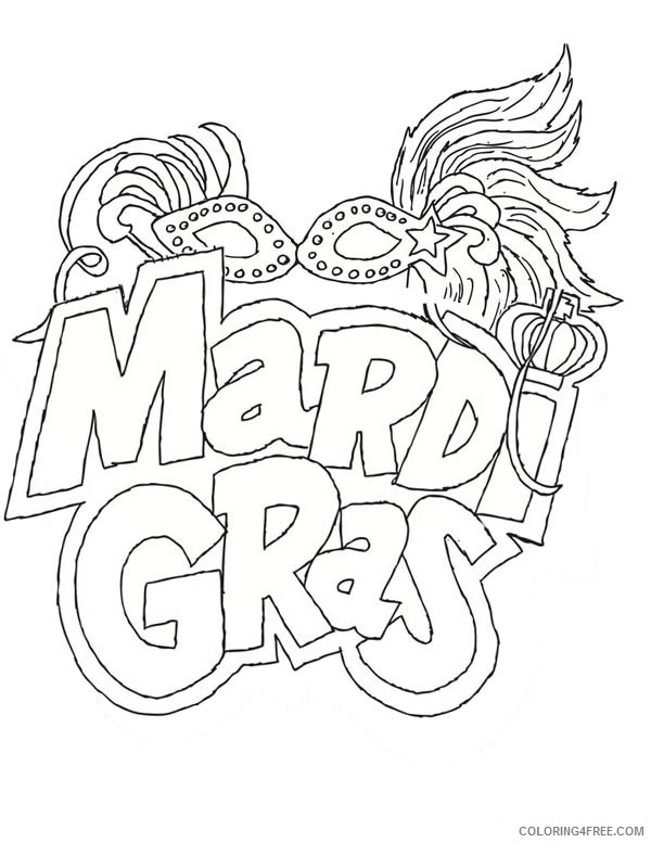printable mardi gras coloring pages Coloring4free