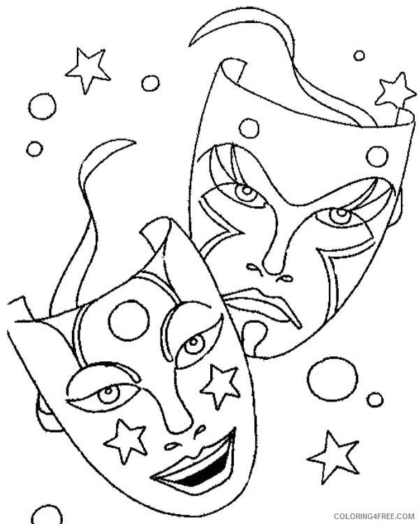 printable mardi gras mask coloring pages Coloring4free