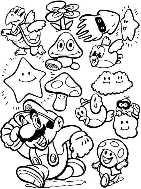 printable mario coloring pages Coloring4free