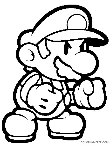 printable mario coloring pages for kids Coloring4free