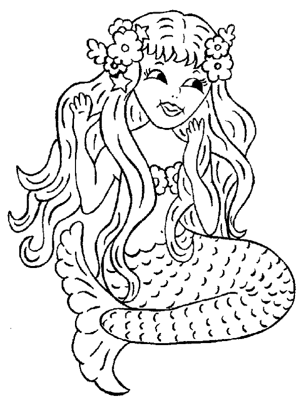 printable mermaid coloring pages Coloring4free
