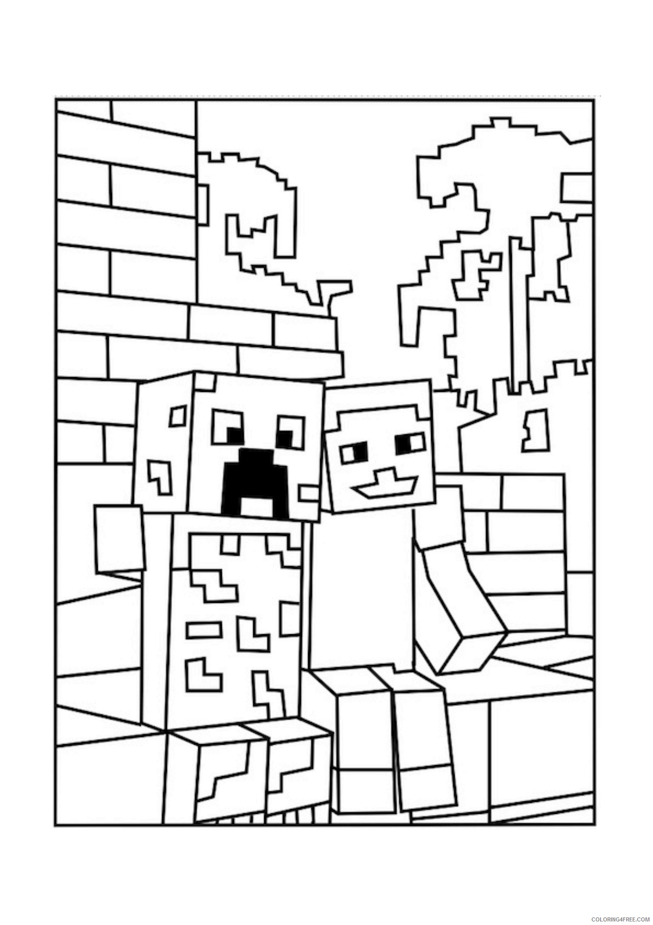 printable minecraft coloring pages Coloring4free