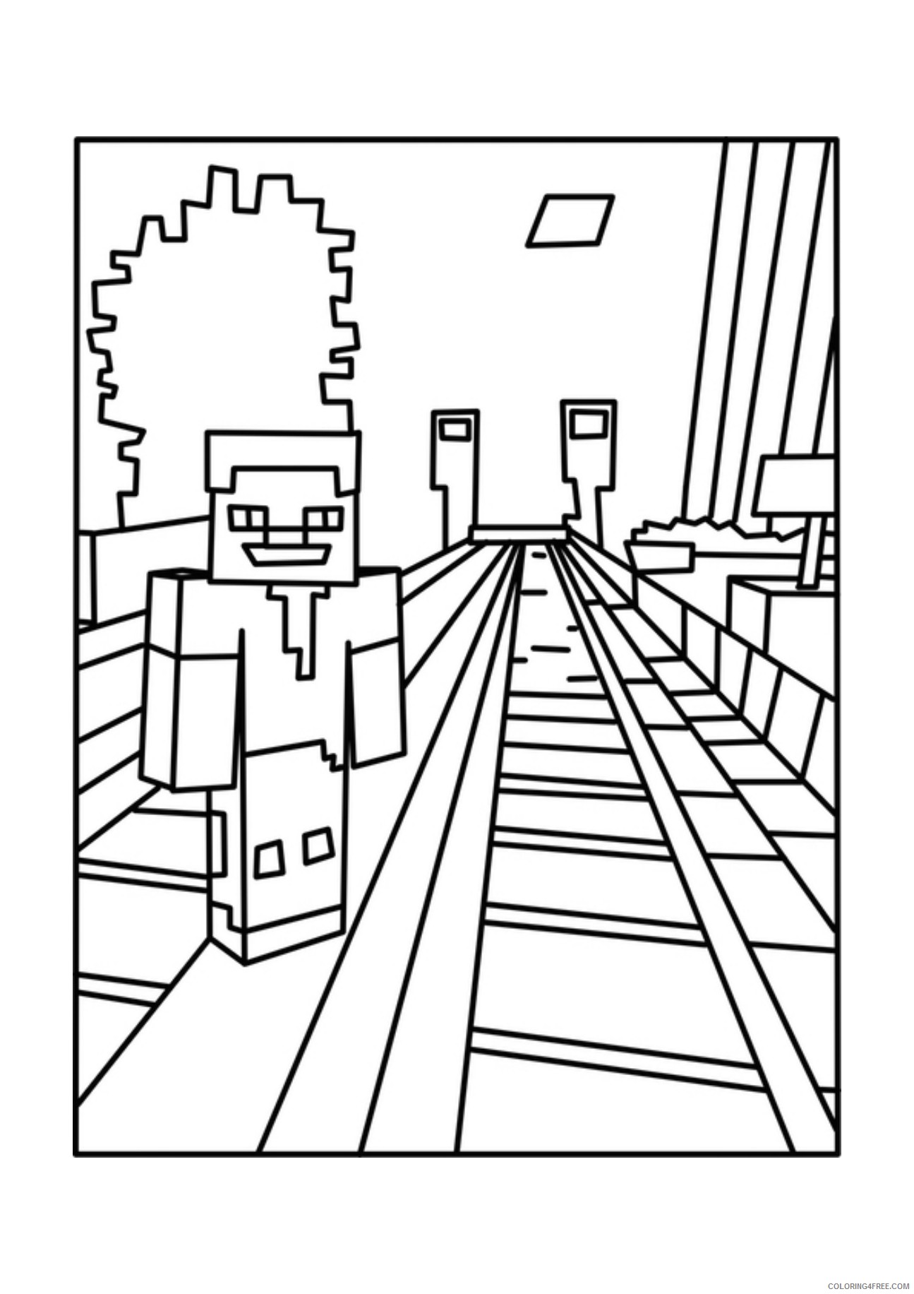 printable minecraft coloring pages for kids Coloring4free