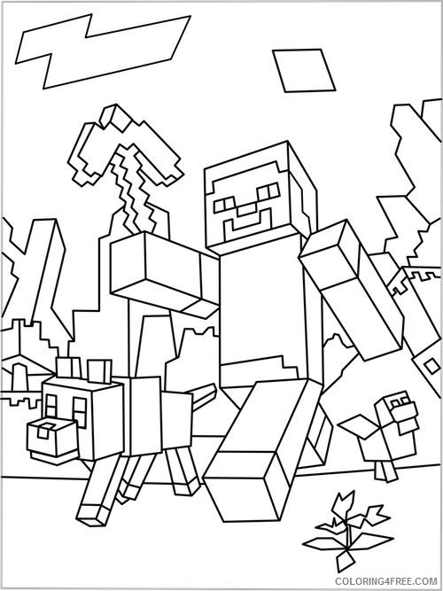 printable minecraft world coloring pages Coloring4free