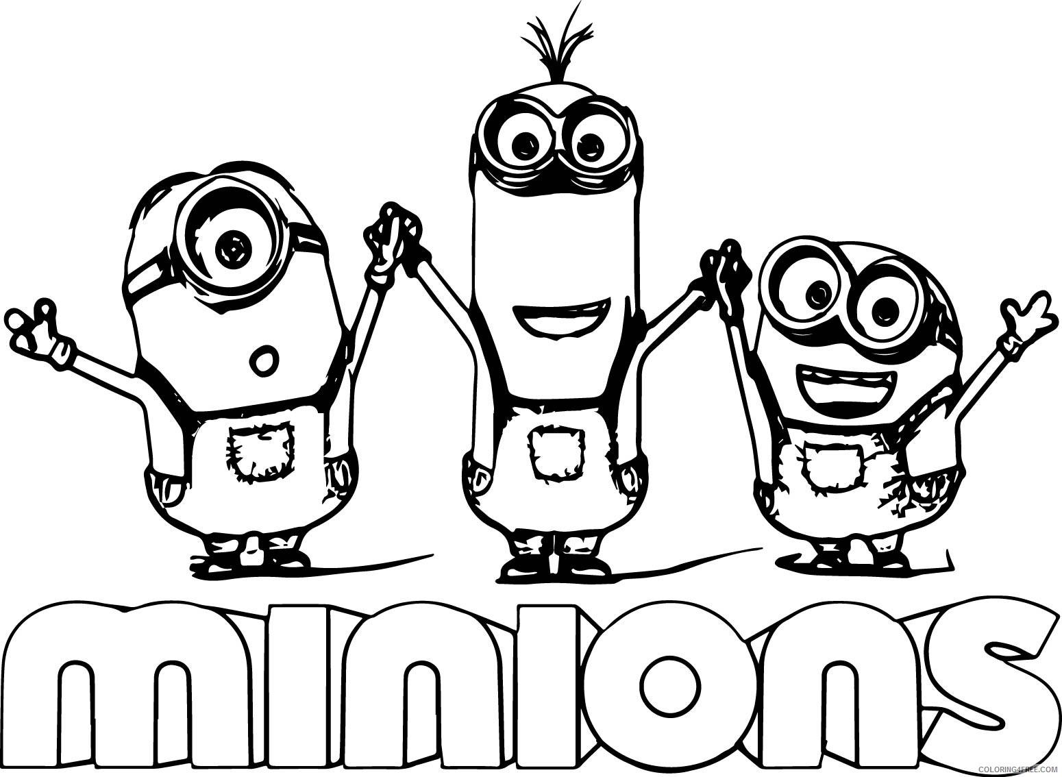 printable minions coloring pages for kids Coloring4free