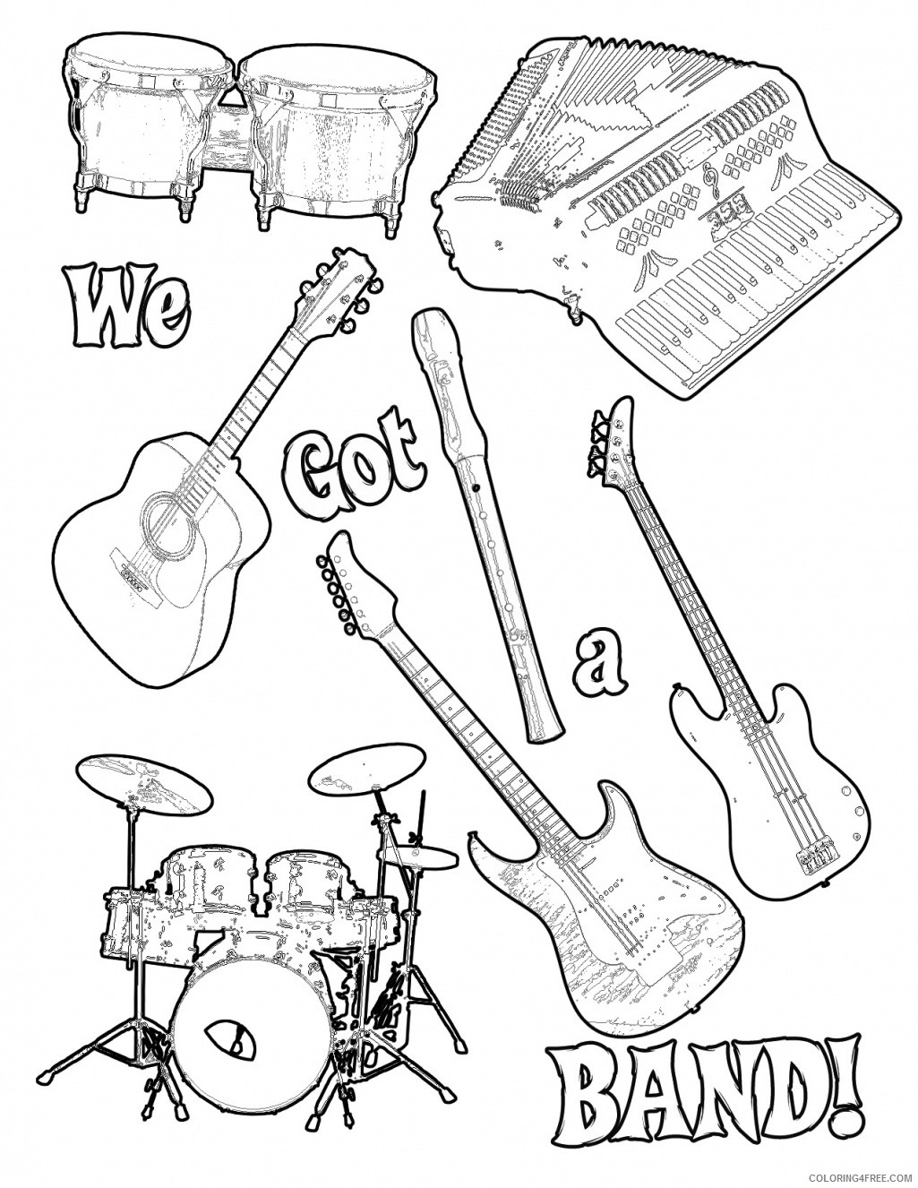 printable music coloring pages Coloring4free