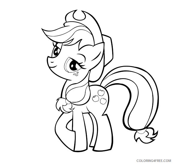 printable my little pony coloring pages applejack Coloring4free