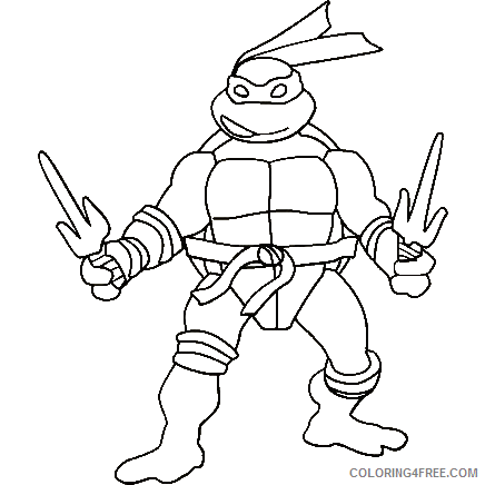 printable ninja turtle coloring pages for kids Coloring4free