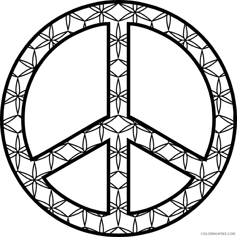 printable peace sign coloring pages Coloring4free