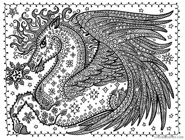 printable pegasus coloring pages for adults Coloring4free