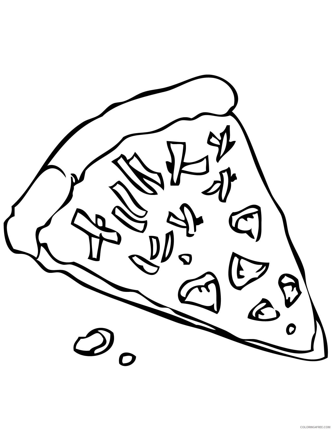 printable pizza coloring pages for kids Coloring4free