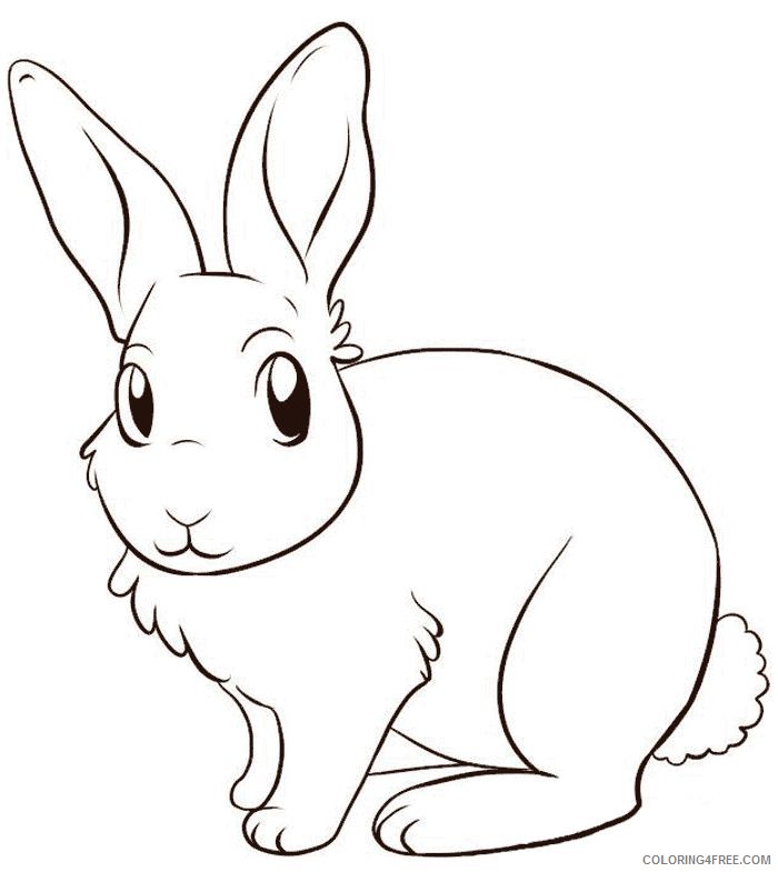 printable rabbit coloring pages for kids Coloring4free