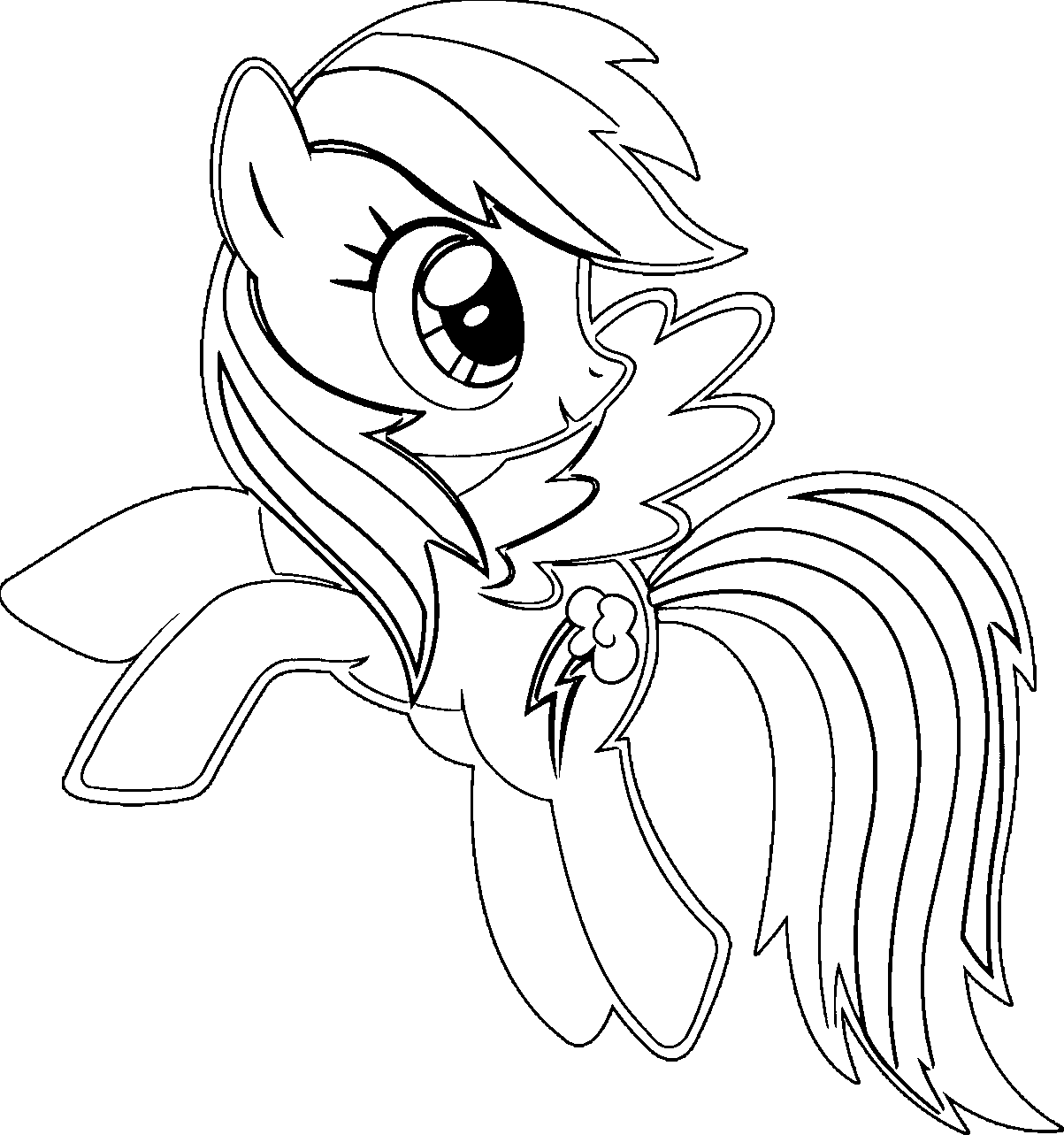 printable rainbow dash coloring pages Coloring4free