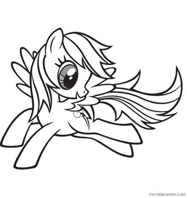 printable rainbow dash coloring pages for kids Coloring4free
