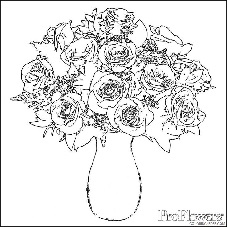 printable rose coloring pages fo adults Coloring4free