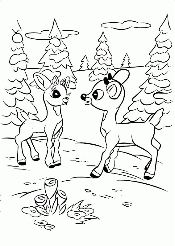 printable rudolph the red nosed reindeer coloring pages 2 Coloring4free