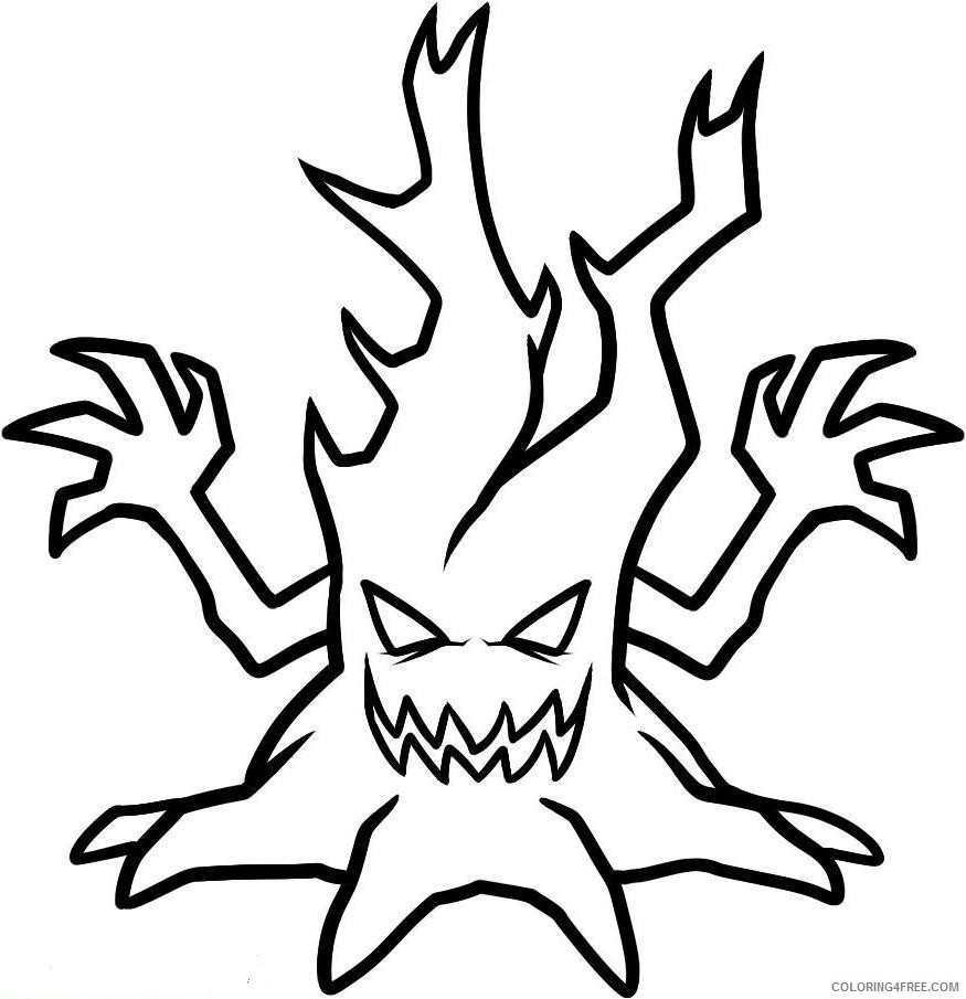 printable scary coloring pages for kids Coloring4free