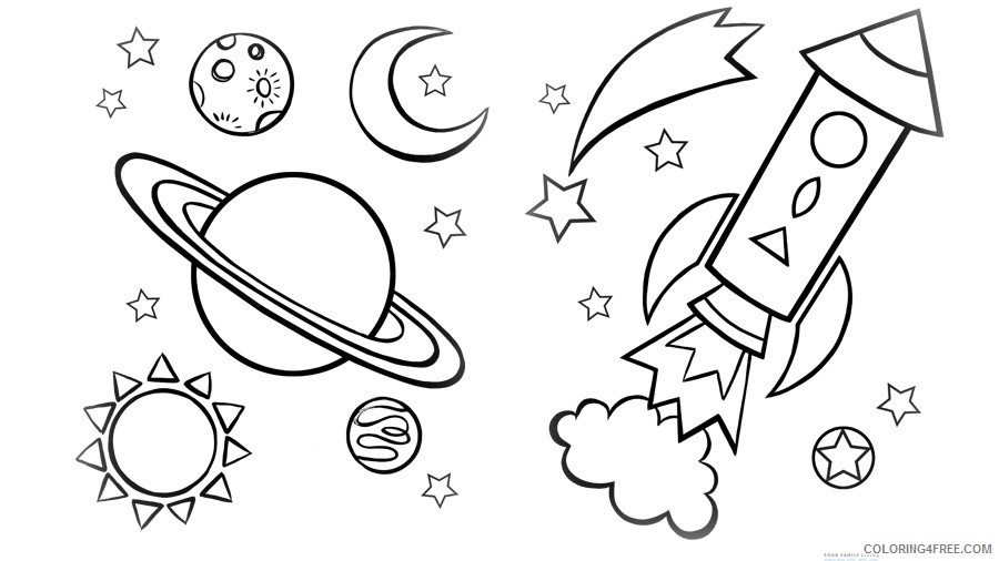 printable space coloring pages Coloring4free