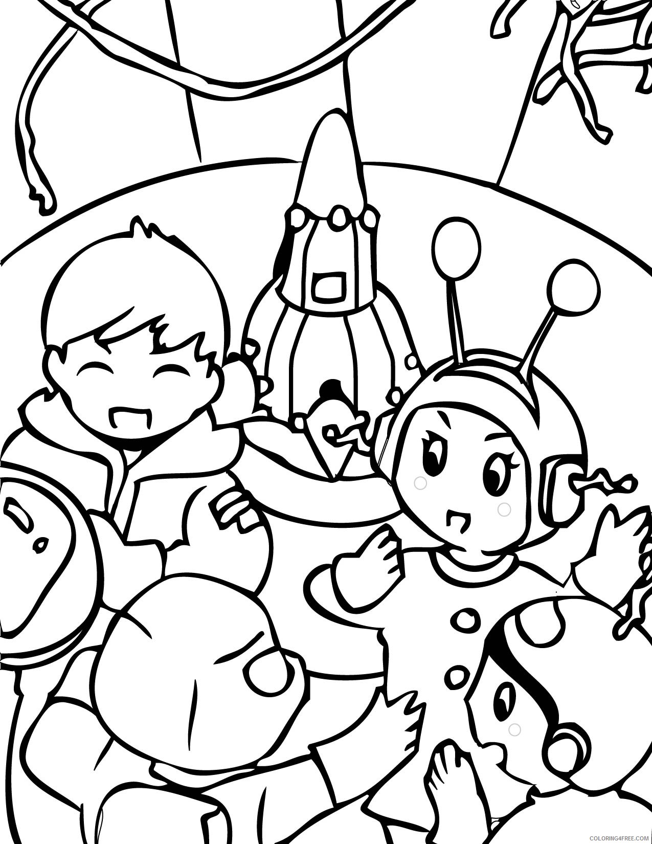 printable space coloring pages for kids Coloring4free