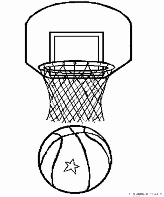 printable sports coloring pages basketball Coloring4free