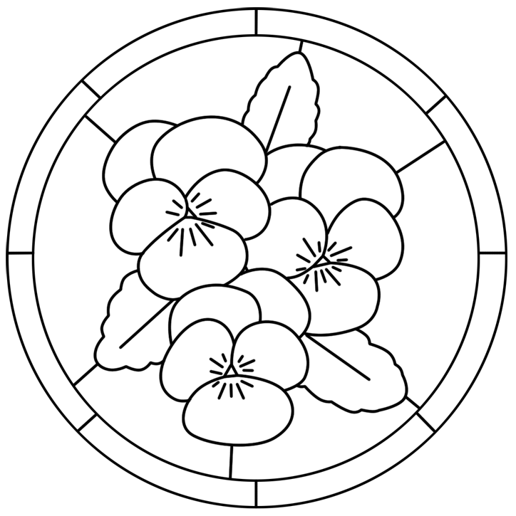 printable stained glass coloring pages for kids Coloring4free