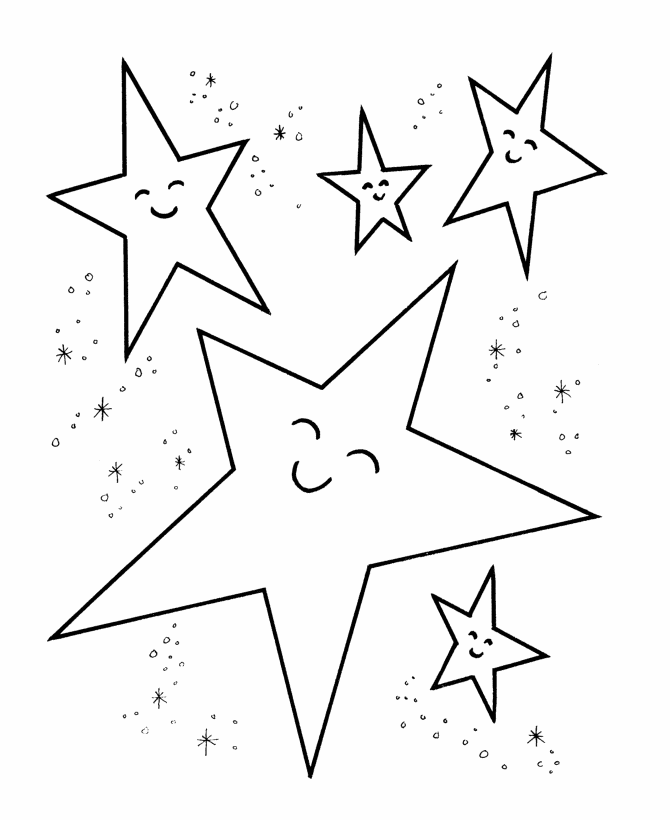 printable star coloring pages for kids Coloring4free