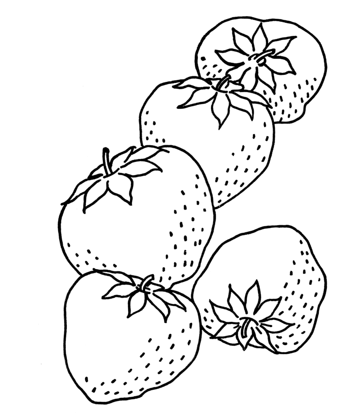 printable strawberry coloring pages Coloring4free