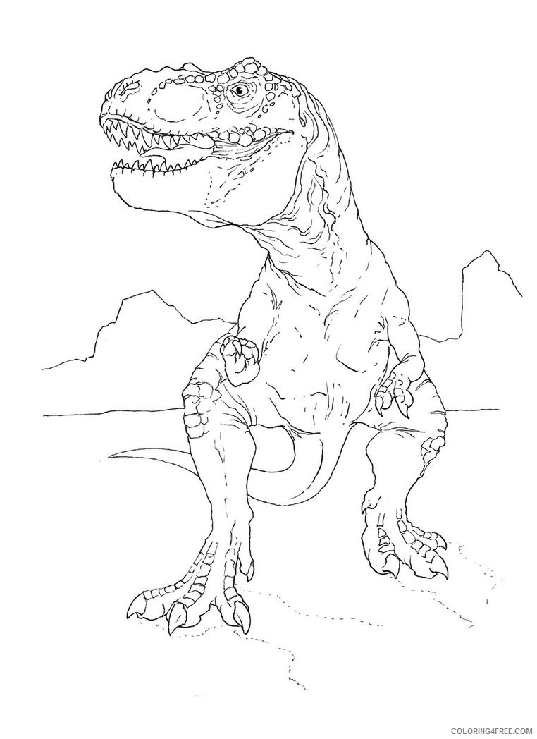 printable t rex coloring pages Coloring4free