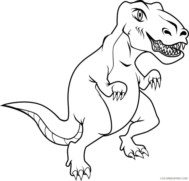 printable t rex coloring pages for kids Coloring4free