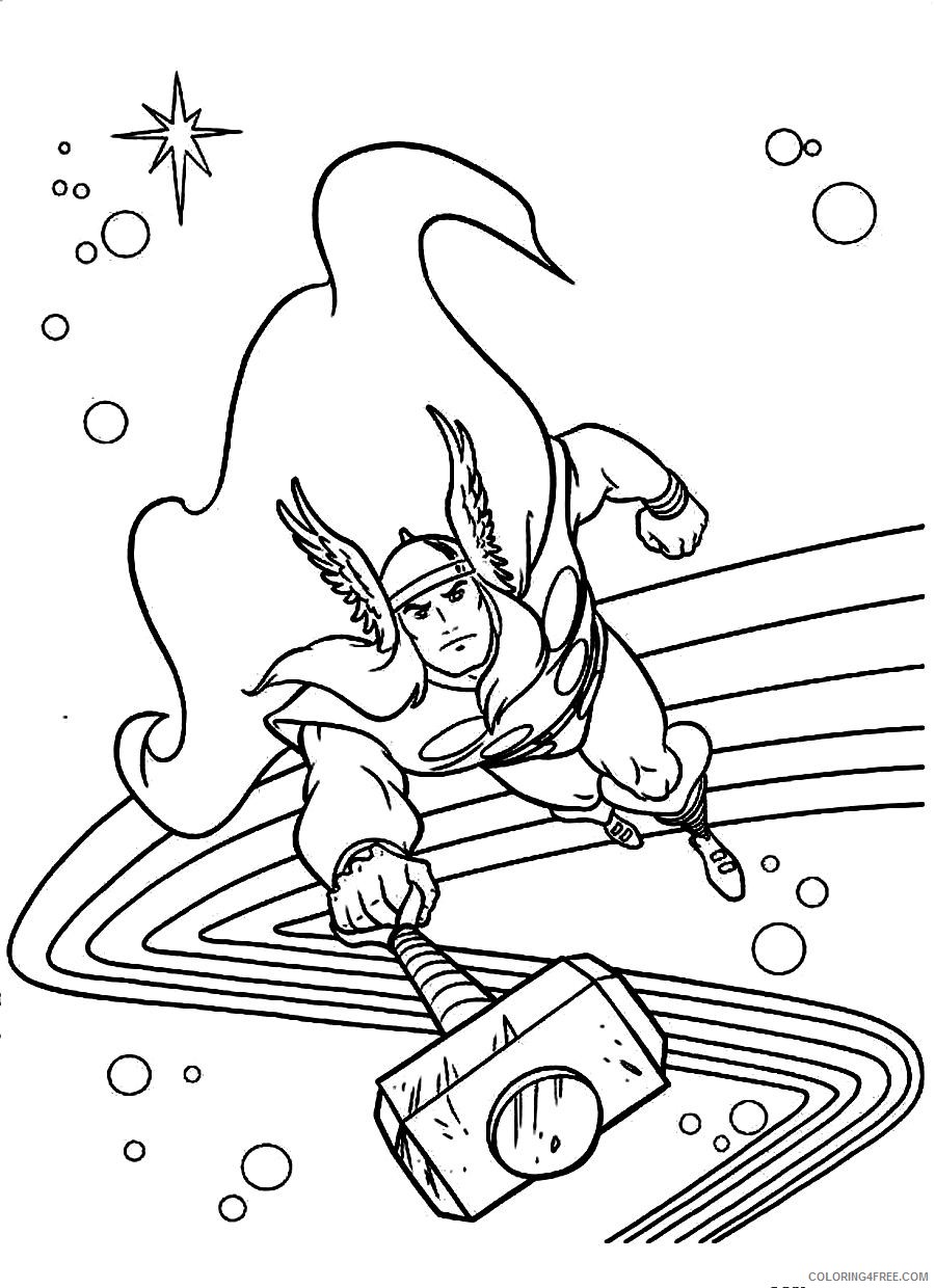 printable thor coloring pages for kids Coloring4free