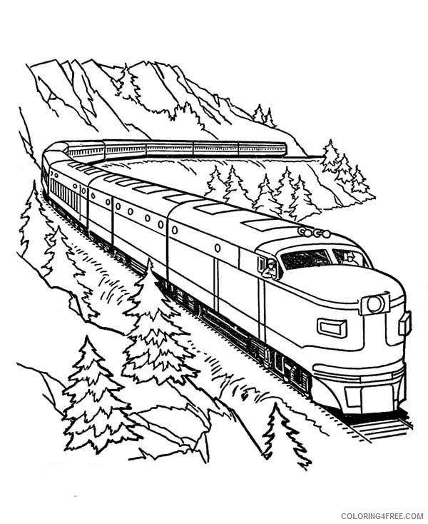 printable train coloring pages for kids Coloring4free