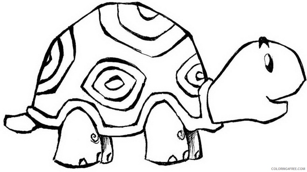 printable turtle coloring pages for kids Coloring4free
