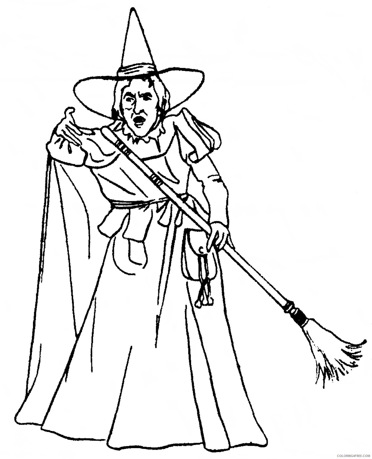 printable witch coloring pages Coloring4free