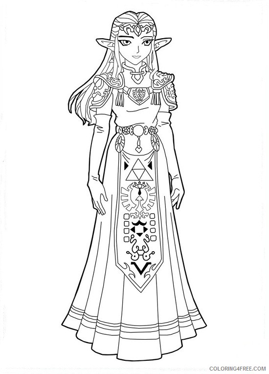 printable zelda coloring pages Coloring4free
