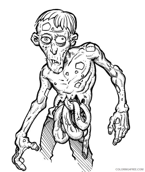 printable zombie coloring pages Coloring4free