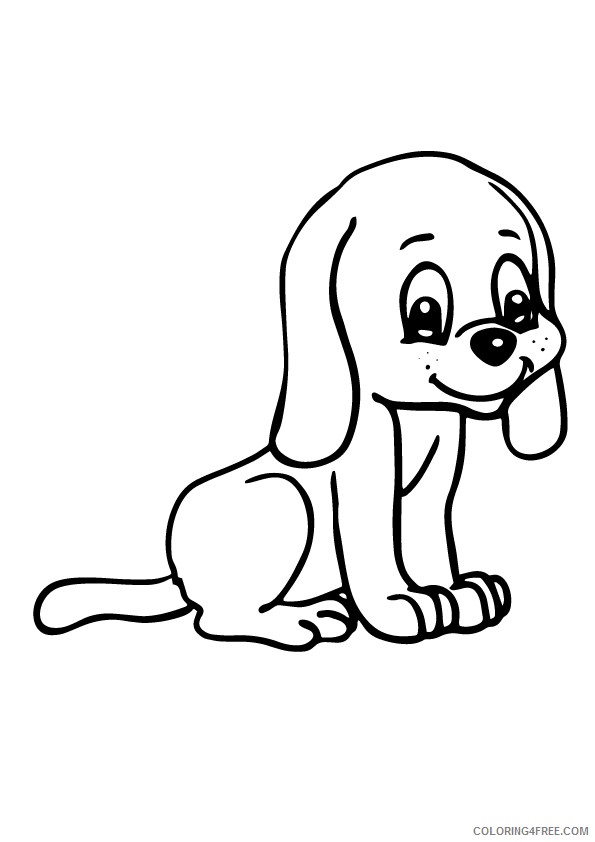 puppies coloring pages for toddler Coloring4free