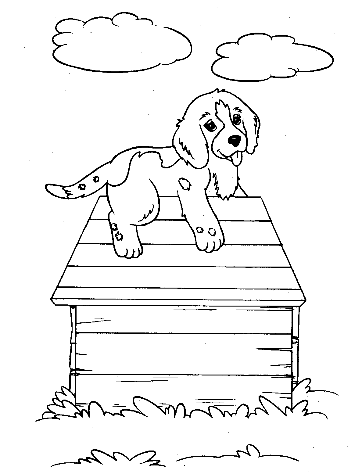 puppies coloring pages on the house Coloring4free