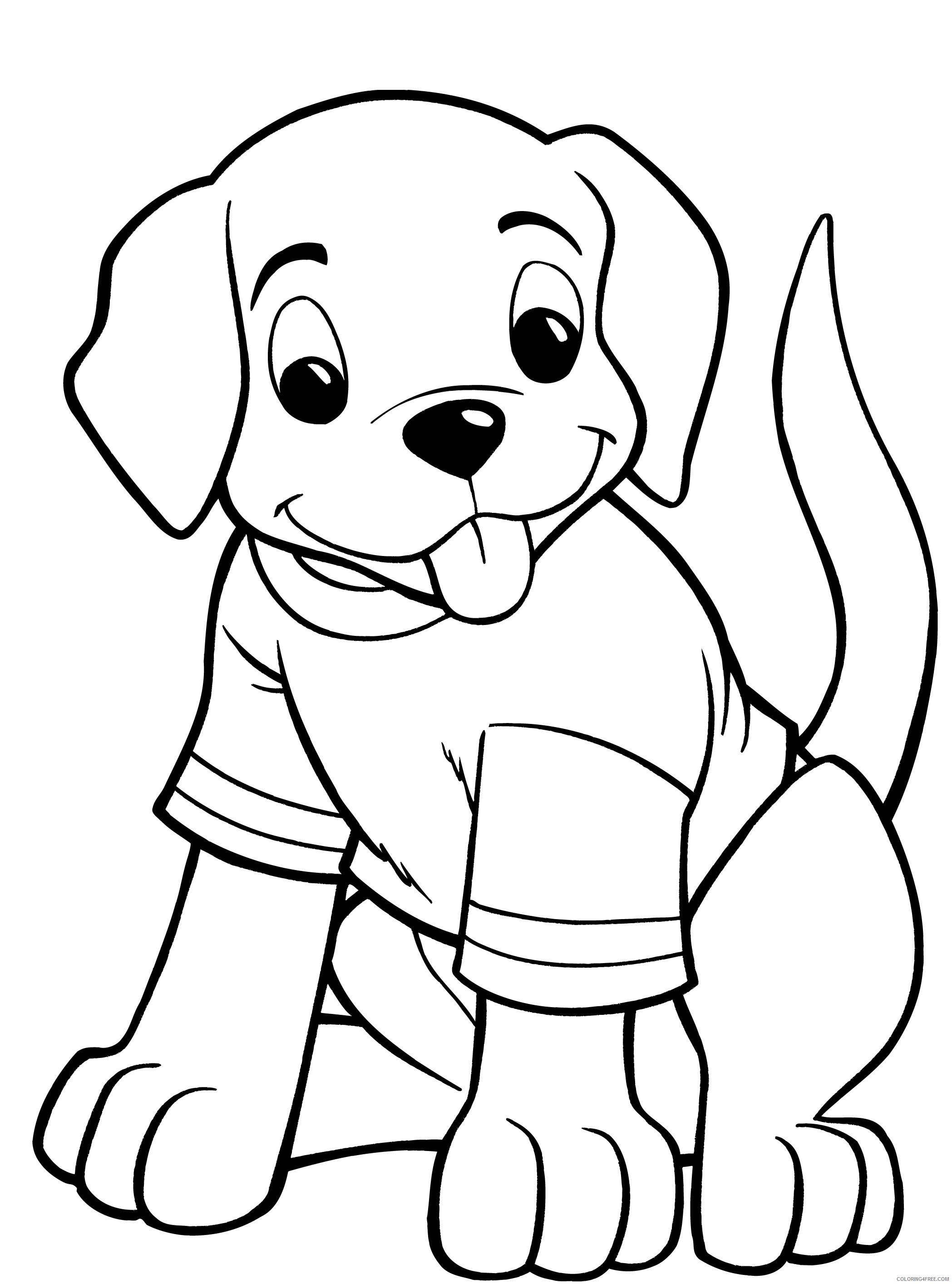puppies coloring pages wearing t shirt Coloring4free