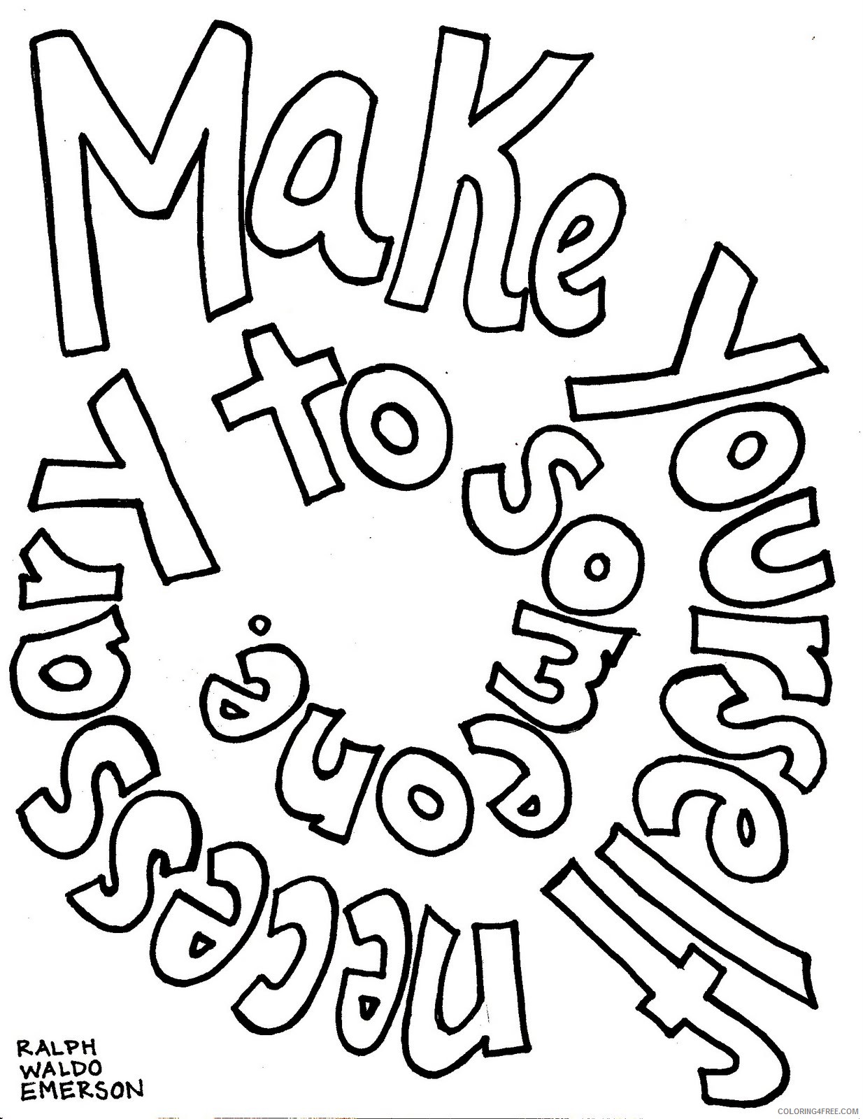 quote coloring pages about yourself Coloring4free