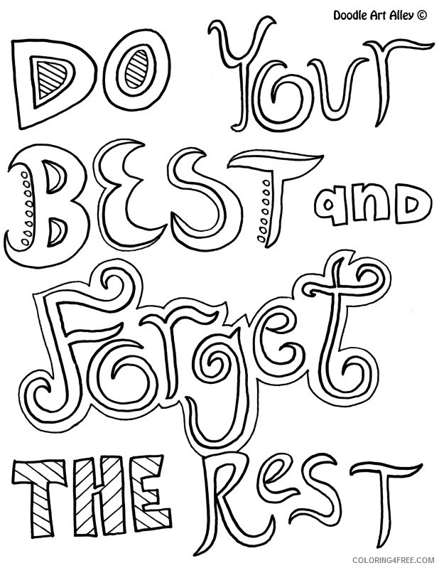 quote coloring pages do your best Coloring4free