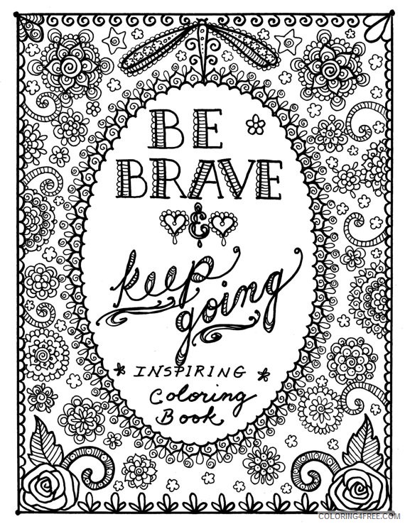 quote coloring pages for adults printable Coloring4free