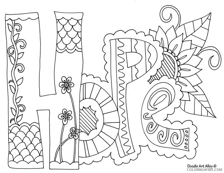 quote coloring pages of hope Coloring4free