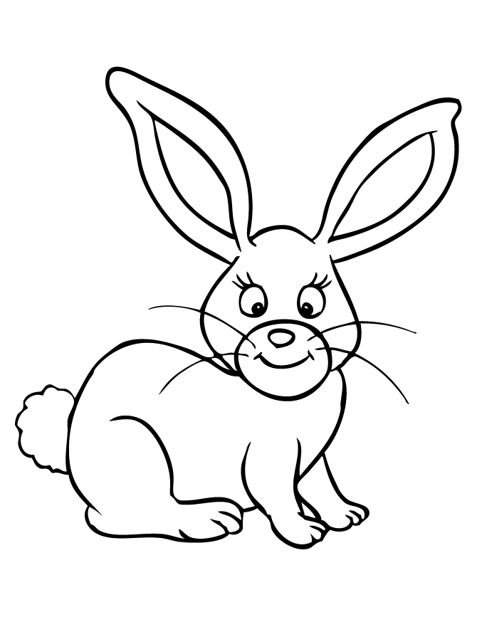 rabbit coloring pages for kids Coloring4free