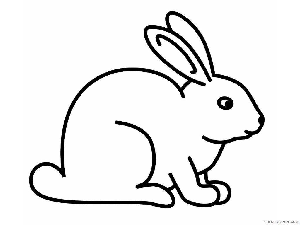 rabbit coloring pages for toddler Coloring4free