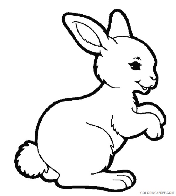 rabbit coloring pages standing Coloring4free