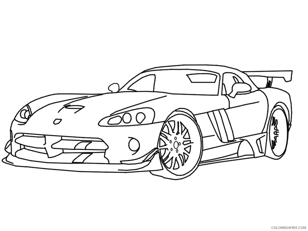 race car coloring pages dodge viper Coloring4free