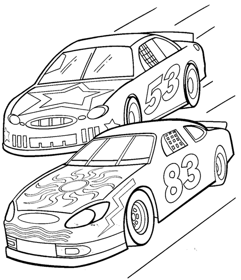 race car coloring pages nascar Coloring4free